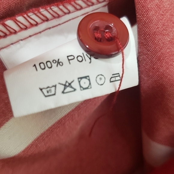 SHEIN Red and White Stripped Long Sleeve Blouse - Picture 5 of 6